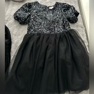 Short sleeve sequence black dress never worn